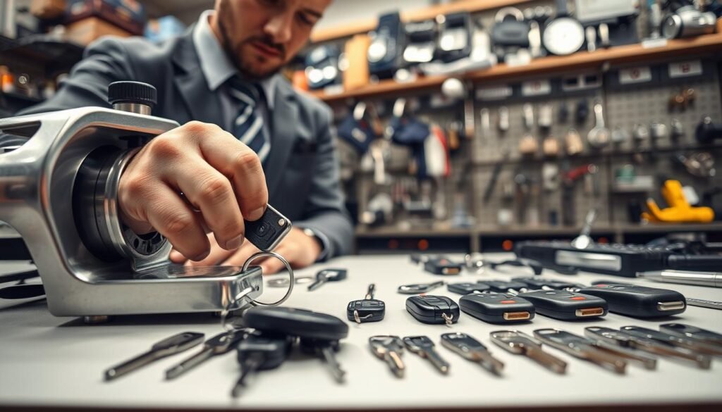 taillage de lame et clé à transpondeur